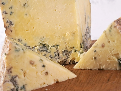 Organic blue cheese made by Torpenhow Farmhouse Dairy in Cumbria