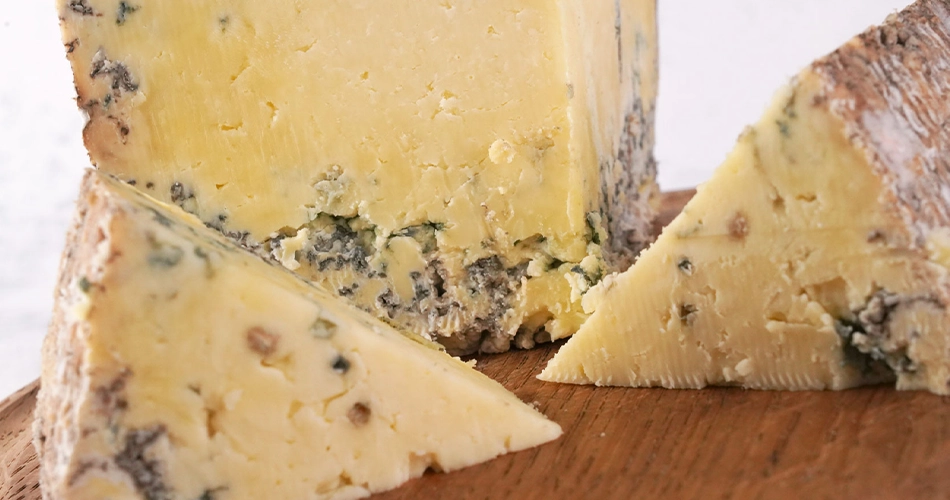 Organic blue cheese made by Torpenhow Farmhouse Dairy in Cumbria